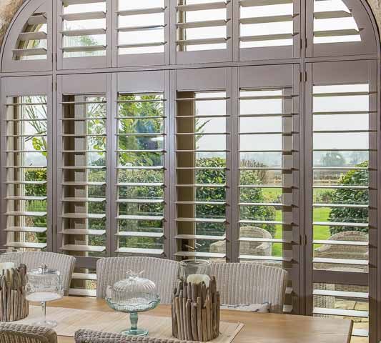 Just shutters glastonbury example shutters in dining room